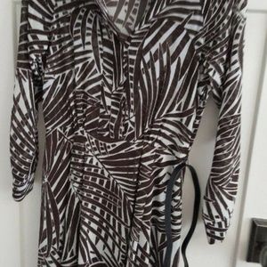 Zara Brown Belted Dress Long Sleeve Size XS